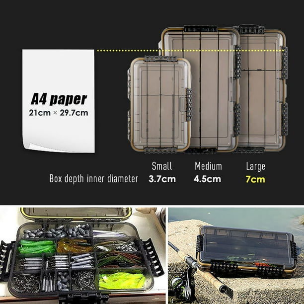 Fishing Tackle BoxSun Protection 3600 3700 Tray Plastic Storage Box With  Adjustable Dividers 