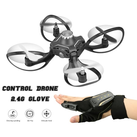 2.4G Glove Control Interactive Mini Drone w/ Alitude Hold Gesture Control RC Quadcopter for