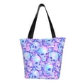 thumbnail image 1 of Disketp Blue Skull Daisy for Women’s Casual Shoulder Tote Bag Cross-body Handbags for Shopping, Travel and Daily Use, 1 of 6