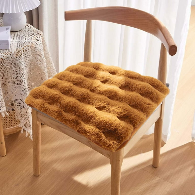 TUTUnaumb Thicken Soft Seat Cushion Faux Fur Silky Seat Cushion