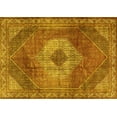 thumbnail image 1 of Ahgly Company Machine Washable Indoor Rectangle Persian Yellow Traditional Area Rugs, 2' x 5', 1 of 4