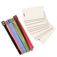 thumbnail image 4 of 12 Uds etiquetas de equipaje en blanco tablero de densidad plástico de doble cara imprimible DIY etiquetas de equipaje para maleta con correas para viaje, 4 of 12