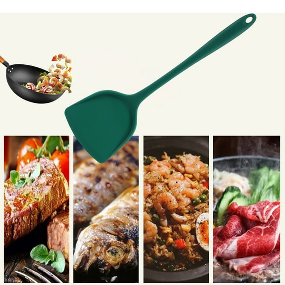 kkbbma under $5 Silicone Wok Spatula, Non-Stick, Heat Resistant, Easy to Clean and Dishwasher Safe, Seamless Kitchen Utensil for Cooking, Baking, Stir-Fry