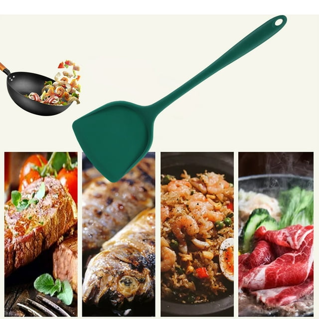 Uuiauoio Silicone Kitchen Spatula, Heat Resistant Non-Stick Cooking Utensil for Baking and Frying, Flexible Food Grade Spatula with Ergonomic Handle, Dishwasher Safe Kitchen Spatula