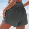 thumbnail image 7 of Oplxuo Women's Linen Shorts Casual Summer Shorts High Waisted Comfy Pull On Shorts with Pockets Solid Color Beach Cover Ups, 7 of 7