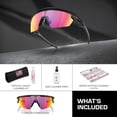 thumbnail image 3 of Oakley OO9403 Sphaera Shield Shaped Non-Polarized Sunglasses for Men & Women - Includes Official Eyewear Kit - Matte Black Frame with Prizm Road Lens, 3 of 7