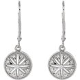 thumbnail image 2 of 925 Sterling Silver Diamond Lever Back Earrings Pair/1/10ct - Earring for Women, 2 of 2