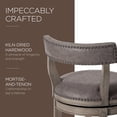 thumbnail image 4 of Maven Lane Alexander Bar Stool, Reclaimed Oak Finish w/ Ronan Stone Vegan Leather, 4 of 6