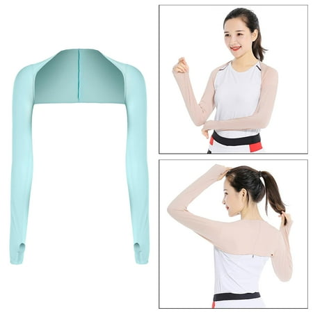 

Comfortable Cooling Shawl sleeves Summer Protection for Unisex Driving Riding Running Hiking Fishing Outdoor Sports Golf Sky Blue