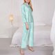 thumbnail image 3 of Balery Blue Bright Conjunto de Pijama con Estampado para Mujer, Conjunto de Dos Piezas con Manga Larga, Ropa de Dormir Suave con Bolsillos, Pijamas Cómodos-XX-Large, 3 of 7