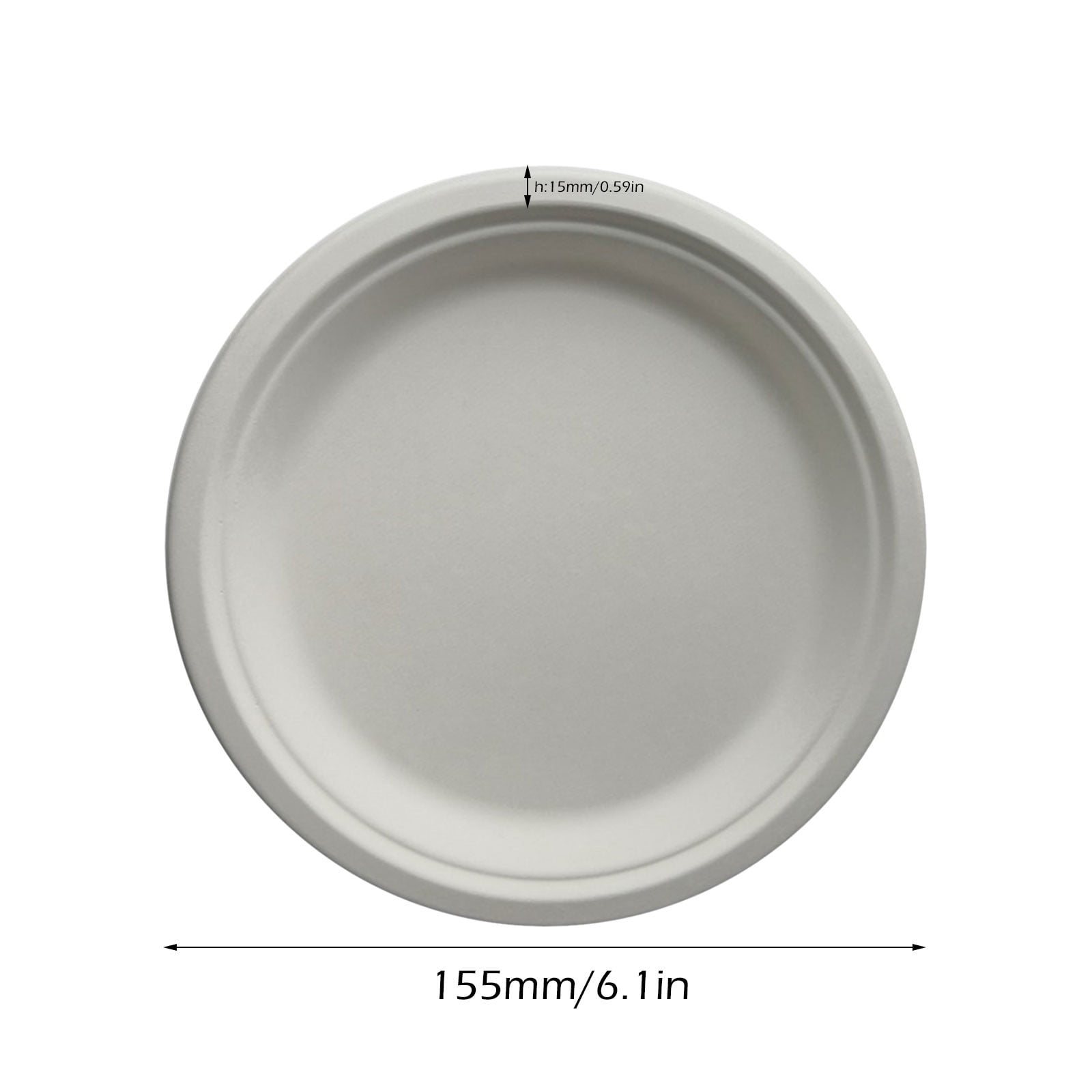 Compostable Paper Plates Heavy Duty 50 Pack Biodegradable Disposable Plates Disposable Dinner Plates Made Of Natural Sugarcane Wheat Microwave
