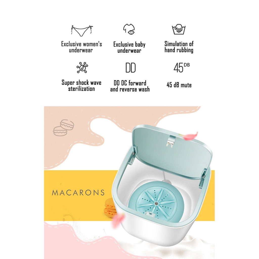 Mini Turbo Washer Portable USB Underwear Small-scale Cleaning Machine Holiday Saving Gifts