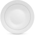 thumbnail image 2 of Munfix 100 White Plastic Plates Set, 50 Pcs 10.25 Inch Dinner and 50 Pcs 7.5 Inch Plastic Dessert Plates, Elegant Fancy Heavy Duty Disposable Plates for Party, Wedding, White, 2 of 14