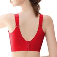 thumbnail image 3 of Women's Bras, Xunlbb Women's Non-Magnetic No Steel Ring Plus Size Thin Adjustable Bra Gathered Comfortable Sexy Lace Bra Daily Bra(Red,XXXL), 3 of 8