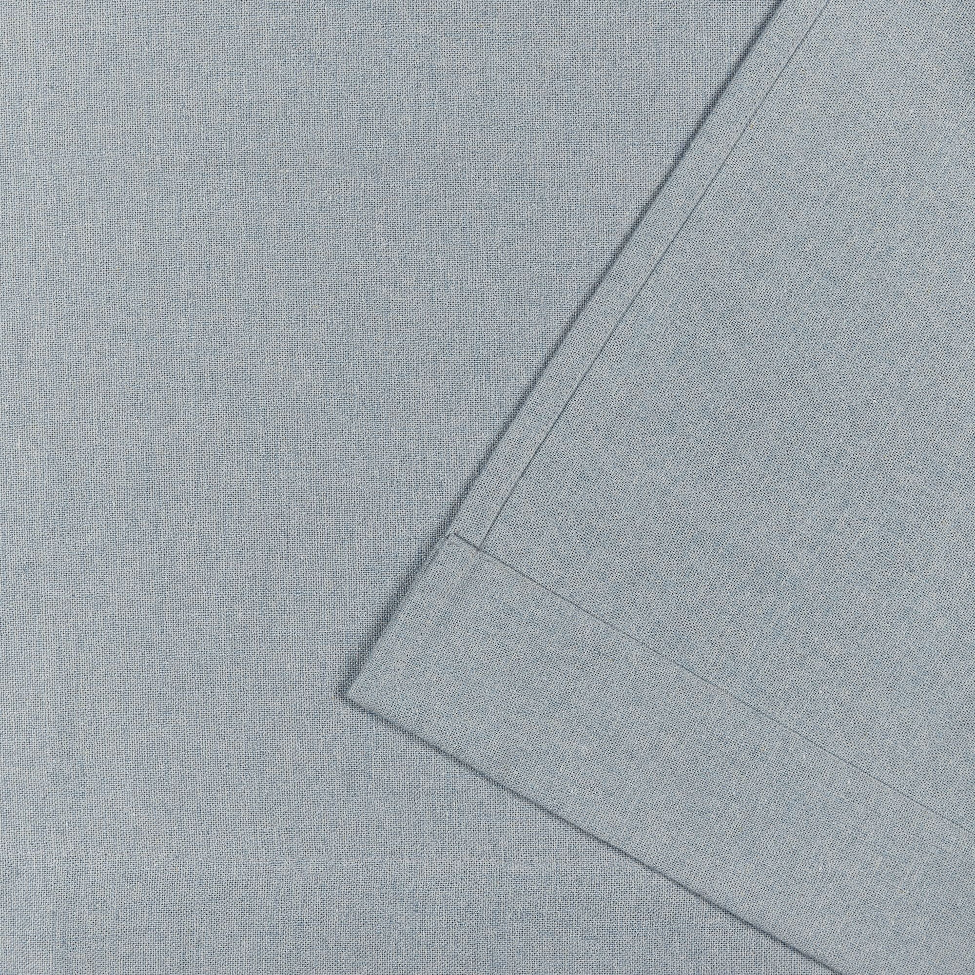 Nicole Miller New York Peterson Cotton Blend Tuxedo Tab Top Light Filtering Curtain Panels, 54"x 63", Slate Blue, Set of 2