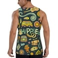 thumbnail image 3 of Gaeub Colorful Hippie Men's Athletic Tank Top, Workout Sleeveless Shirts, Running Tank Tops for Gym, Running, Training - 4X-Large, 3 of 9