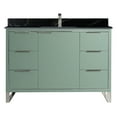 thumbnail image 2 of Fine Fixtures Opulence Collection 48 in. W x 20 in. D x 33 in. H Bathroom Vanity in Mint Green with Black Marble Sintered Stone Sink - Chrome hardware, 2 of 7