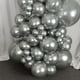 thumbnail image 4 of Conjunto de 10 globos de plata de metal de cromo de 18 pulgadas KIRIKOU grandes globos redondos de látex grueso de helio para la decoración de la fiesta de graduación de la boda de cumpleaños, 4 of 5