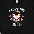 thumbnail image 3 of Inktastic I Love My Uncle with Cute Penguin and Hearts Toddler Sweatshirt, 3 of 4