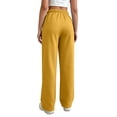 thumbnail image 4 of Stralyhd Wide Leg Womens Sweatpants Baggy Casual Travel Pants Fall Workout Jogger Pants High Waist 2026 Winter Y2k Pants with Pockets Yellow XL, 4 of 4