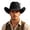 Black, variant on Western Cowboy Hat for Men Women Cowboy Cowgirl Hat Outdoor Wide Brim Retro Felt Fedora Hats Unisex Rolled up Caps