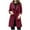 A Wine, variant on VEKDONE Clearance 2025 Women Elegant Notched Collar Solid Color Mid-Length Double Breasted Slim Fit Wool Blend Trench Pea Coat Overcoat