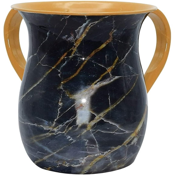 The Kosher Cook, 33 Oz Blue and Orange Netilat Yadayim Cup - for Washing Ritual