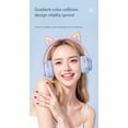 thumbnail image 4 of YUNOVA Foldable Cat Ear Wireless Bluetooth Headphones with LED Breathing Lights, Compatible with iPhone iPad Android Smartphones Tablets, Ideal for Kids Study, Online Classes, Back to School Gifts, 4 of 9