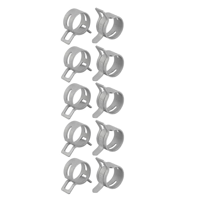 10 Pcs 15mm Ressort Bande Type Action Tuyau de Carburant Basse Pression Pince à Air Blanc