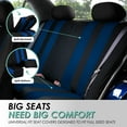 thumbnail image 6 of FH Group Universal Fit Cloth Striking Striped Car Seat Covers for Auto, SUV, VAN Airbag Compatible, Easy to Install, UV-Resistant & Durable - Full Set, 6 of 8