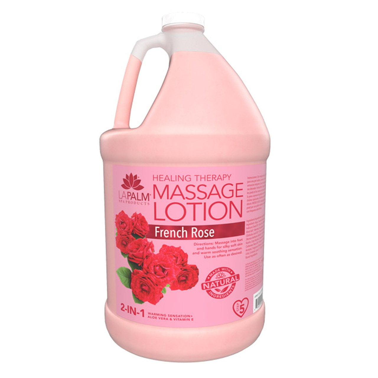 Healing Therapy Massage Lotion French Rose 1 Gallon Refill Size