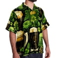 thumbnail image 2 of Saint Patrick's Day Men's Short Sleeve Shirts, Casual Hawaiian Print Button Down Summer Beach Top Unisex, 2 of 6