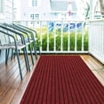 thumbnail image 5 of Ottomanson Non-Slip Hallway Runner Rug 2' x 13' Indoor/Outdoor Custom Size Utility Carpet for Garage, Red Ribbed, 5 of 9