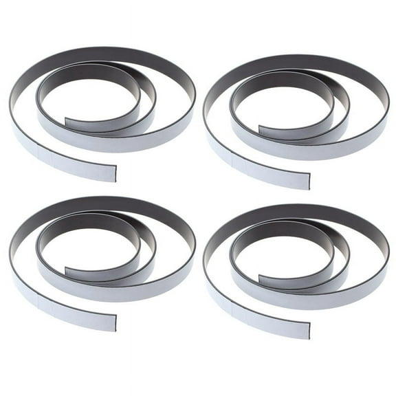 4pcs 1M Ribbon Magnet Magnetic Flexible Roller Strip Magnet Adhesive Strip 10X1.5mm