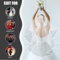 thumbnail image 4 of FOLOYORI Velo Corto Para Novia Con Delicado Borde Y Peine Ideal Para Y Eventos Especiales, 4 of 8
