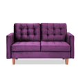 thumbnail image 2 of Brawith Velvet Loveseat, Purple, 2 of 4