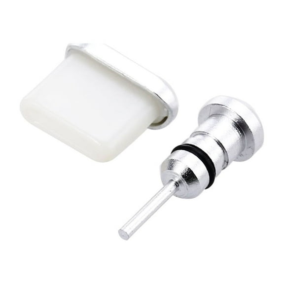 NUOLUX 2Pcs Plug Set for 3.5mm Earphone Jack and Devices Silver Cylindrical Travel