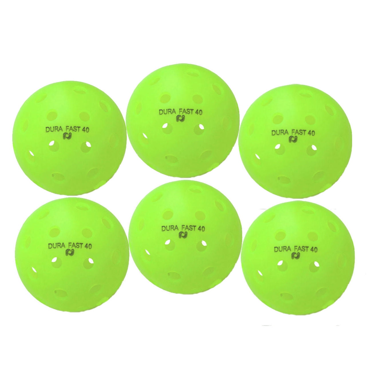 New Dura Fast 40 Outdoor Pickleball Balls 6 pak Neon Green