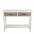 2 Drawer Provincial Gray Accent Console Table