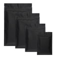 thumbnail image 3 of 50pcs Matte Black White Heat Sealable Plastic Flat Mouth Ziplock Packaging Bag Smell Proof Aluminum Foil Mylar Ziplock Bags, 3 of 5