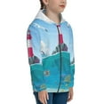thumbnail image 5 of Pofeuu Lighthouse Sea Port Print Teenage Zipper Hoodie Sweatshirts Hooded Casual Jackets With Pocket For Boys Girls-Medium, 5 of 6
