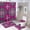 Abstract Floral 1, variant on Bathroom Rugs Sets 4 Piece with Shower Curtain, Abstract Floral Pattern Printed on Shower Curtain and Bath Mat Set, Great for Master Bath Beach House Modern Home, 72 x 72 inches