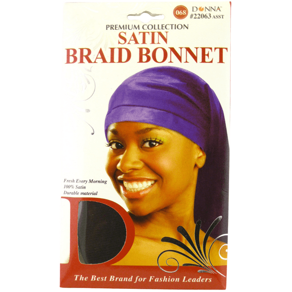 Donna Premium Collection Adult Women's Satin Braid Bonnet - Brown