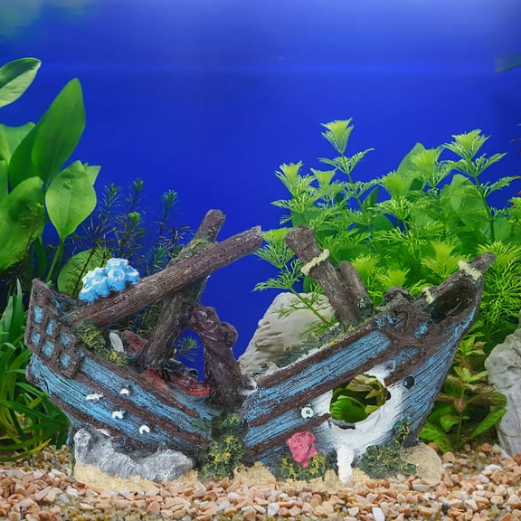 MLINS  Pirate Ship Ornaments Decoration Aquarium Landscaping Shipwreck