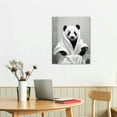 thumbnail image 2 of JEUXUS  Black White Animal Portrait Wall Art Panda Wall Decor Canvas Print Picture for Bedroom Kids Room, 2 of 4