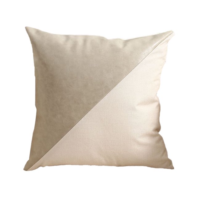 Funda de almohada con costuras de PU, funda de almohada moderna y sencilla para el viento, funda de almohada para sofá y coche para el hogar