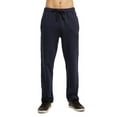 thumbnail image 1 of Men‘s Open Bottom Terry Sweatpants  Elastic Drawstring Waistband  Charcoal Grey S,navy(openbottom),L, 1 of 4
