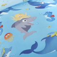 thumbnail image 4 of Literie pour Enfants Dauphins Bleus & Requins Housse de Couette / Couette Lit Simple, 4 of 6