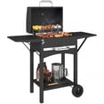 thumbnail image 1 of Outsunny Gril au Charbon avec 2 Tables d'Appoint, Gril Barbecue avec Roues, 1 of 10