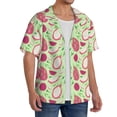 thumbnail image 4 of Cauagu Dragon Fruit 1 Men's Short Sleeve Button Down Hawaiian Shirt for Men Bowling Shirts Casual Summer Beach Shirt,3X-Large, 4 of 6